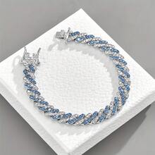 Miami Cuban Chain 9MM Iced Necklace Gift For Men And Women - 粉色 - 查看 10