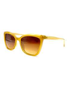 Óculos de sol feminino Quadrado retrô proteção uv400 da moda 2025 resistente estiloso - Bege - Visão 4