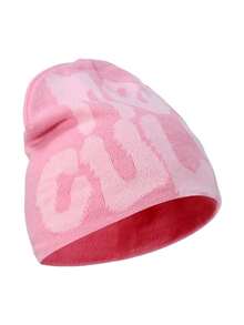 Y2K Graphic Beanie Hat, Unisex Gothic Style Knitted Warm Casual Outdoor Winter Hat, Acrylic Blend Breathable Slouchy Beanie For All Seasons Accessories For Winter Winter Clothing - A - View 19