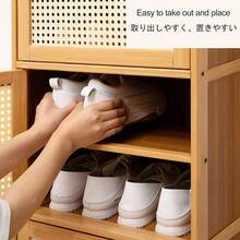 Shoe Cabinet Storage Entryway Closed Shoe Rack Front Door Entrance Narrow Rattan Shoe Organizer Cabinet Entryway Storage Furniture Bedroom Hallway 4681011 Tier Size: 10 Tie - Un color + 11 niveles - Ver 7