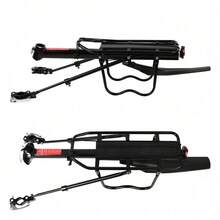 Aluminum Alloy Bicycle Rear Pannier Rack Mountain Bike Rear Carrier With Adjustable - Black - View 4