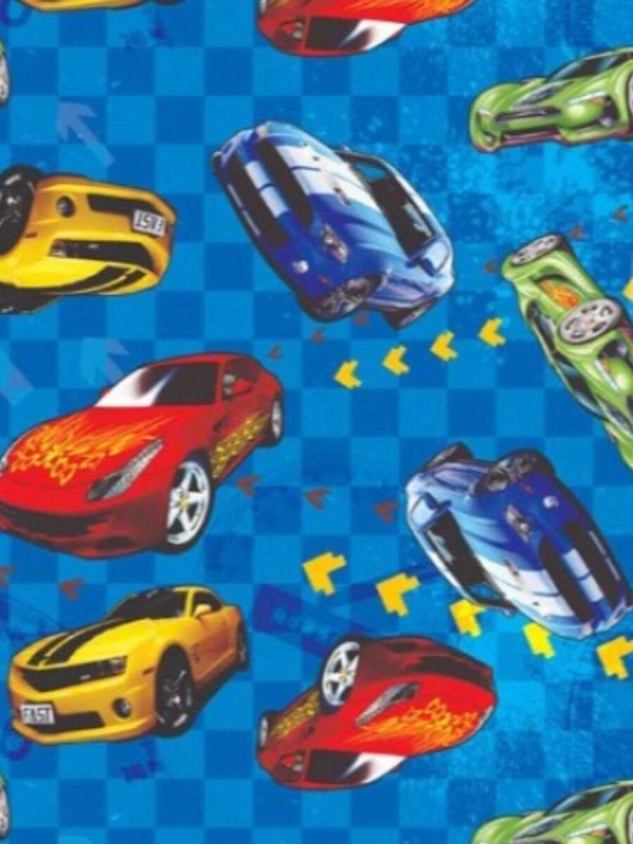 Metallic Gift Bags 30x45 With 50 Units For Children - Sports Cars 30x45 - View 1