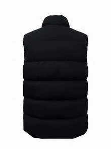 Damen Daunenweste Herbst Winter ärmelloser Jacke, schwarze warme gesteppte Jacke, leichte Mode Oberbekleidung für lässige Streetwear Layering, Fleece