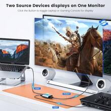 Switch 4k60hz, Aluminio Switcher Bidireccional Entrada 2 a 1 Salida o Switch 1 a 2 Salida, Soporta 4K, 3D, 1080P, Splitter para HDTV, Projector, BLU - Ray Player, DVD, 43 - inicial - Ver 6