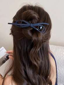 1 pezzo Fermagli per capelli retrò con fiocco e torsione per coda di cavallo, fermagli per capelli con fiocco retrò integrato, fermagli per capelli eleganti con torsione, fermagli di alta qualità per coda di cavallo, adatti per uso quotidiano, casa, scuola, spiaggia, vacanze estive, pendolarismo per lavoro, feste, vacanze, compleanni, rientro a scuola, accessori per capelli eleganti con molletta invernale, accessori per capelli di moda