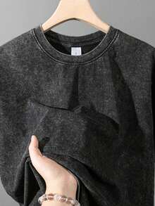 1PCS Double-Sided Retro T Shirts Inosuke Hashibira  Graphic Printed American Street Style Men Tops Tee, 230g 100 Percent Cotton, Crew Neck Short Sleeve Graphic Printed T Shirt, Unisex - 黑色 - 查看 4