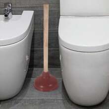 Sink Or Toilet Plunger Rubber Force Cup With Wooden Handle Heavy Duty Toilet Plunger For Bathroom Sink - As Pic - View 4