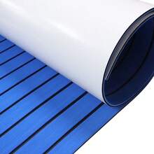 240*45cm EVA Foam Imitation Teak Ship Anti Slip Self-Adhesive Marine Deck Floor Mat DIY For Boat Yacht Anti UV Shock Absorption Carpet Flooring - Black Blue - View 6