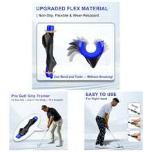 Grip Trainer, Grip Trainer Clubs - Right Hand Training Aid With Design, Corrects Grip Posture And Improves Swing Accuracy - 藍色 - 查看 1