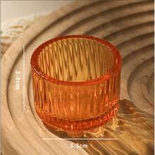 4/5/10/15 Candle Holders Set, 5.5cmX3.5cm Small Glass Tea Light Votive Candle Holders (Candles Not Included), Very Suitable For Wedding Table Center Decorations And Halloween, Christmas Holiday Parties, Birthday Parties, Home Decoration, Room Decoration, Etc.