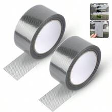 2 Rollos Cinta para Reparacin de Mosquitero - 700x 5CM Cinta Reparar Mosquitero, Adhesiva Reparacin para Ventana y Puerta Gris - GRIS - Ver 2