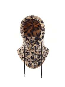 1 chiếc mặt nạ trượt tuyết bằng vải nỉ ấm áp màu trơn, kiểu Balaclava, unisex, chống gió, giữ ấm cổ mùa đông. - A - Xem 13