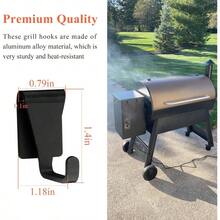 4 Pcs Grills Hooks Fits Traeger Grills, Aluminum Alloy Grills Hooks Barbecue, Fit Traeger Ironwood 885, Pro Series 34, Pro Series 22, Pro 575, Pro 780, Ironwood 650, Z - Grills, Pit - 4 件 - 查看 7