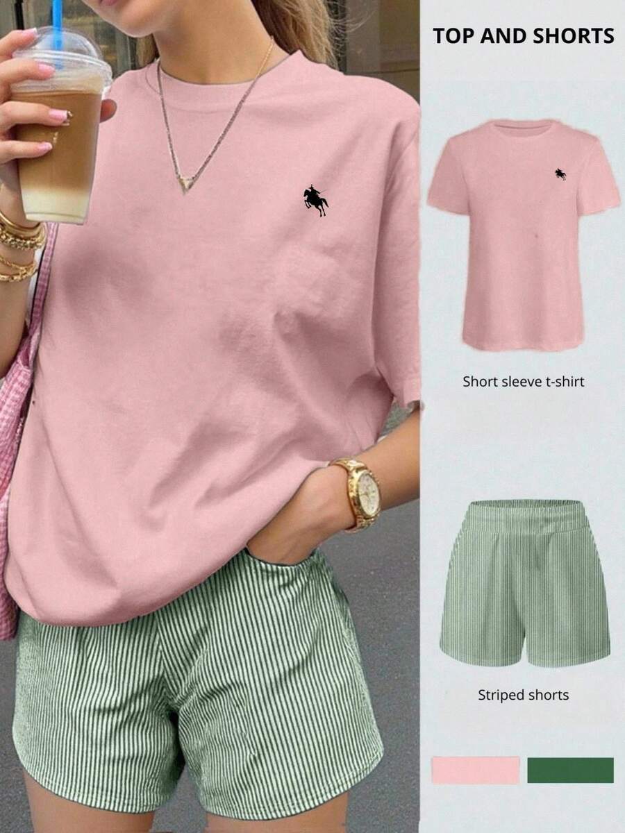 Women Two-Piece Outfits, Tall Women - Rosa Y Verde - View 1