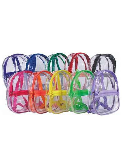 10 Mochilitas de Colores Transparentes Dulceros Mochilas Mochilas de Colores  Paquete 10pzs Accesorio Infantil Evento Regalo Recuerdo Batucada Grupo Decorativo