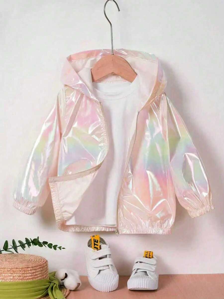 Children's Fantasy Ultra-Thin Long-Sleeve Hooded Jacket With Shiny And Fashionable Zippers