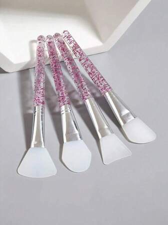 4 Pieces/Set Silicone Face Mask Brushes Perfect For Applying Mud, Clay And Charcoal Masks. Brush Set For Glossy Face Mask