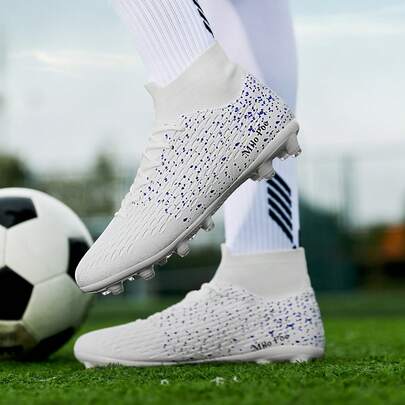 Superfly FG Football Boots Outdoor Soccer Cleat Black Shoes Soft Sport Professional Shoes Breathable Comfortable Boots Plus Size