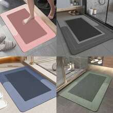 1 Pieza Alfombra de Baño Antideslizante 40*60 cm Microfibra Suave Secado Rápido Color Aleatorio para Cocina y Baño - Colores aleatorios - Ver 1