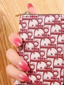 1pc Fashionable And Simple Card Holder, Mini Cute Wallet, Zippered Men's And Women's Card Holder Driver's License Bag, Credit Card Wallet, Multi-Purpose