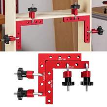 Escuadras de Posicionamiento 90 Grados, Juego de 6 Aleación de Aluminio de Posicionamiento de Superficie Abrazaderas,Abrazadera de Esquina Tipo L Herramientas Carpinteria - 140 x 140 mm - Ver 2