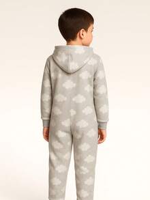 Young Boys Pajamas - Light Grey - View 2
