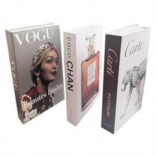 3PCS Large Decorative Faux Books Home Decor Coffee Table Fake Book For Decoration Bookshelf Aesthetic Book Set Living Room Preppy Stylish Modern Decor