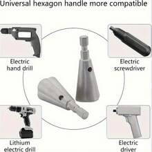 1 件碳钢自动六角手柄电线工具，通用快速电线连接器，电工必备，可轻松安全地进行电气并行接线连接 - 銀色 - 查看 6