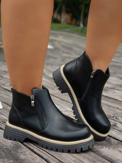 Fall/Winter Women's Wide Width Shoes, Women's Fashion Boots, Women's Ankle Boots And Booties, Women's Wide Calf Short Boots Wide Fit