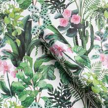 WRAPAHOLIC Kraft Wrapping Paper - Roll - 17 Inch X 16.5 Feet - Green Plant Wrapping Paper Wedding, Birthday, Bridal Shower, Tea Party, Drawer Liners, Home Closet Shelves - 野花(白色) - 查看 1