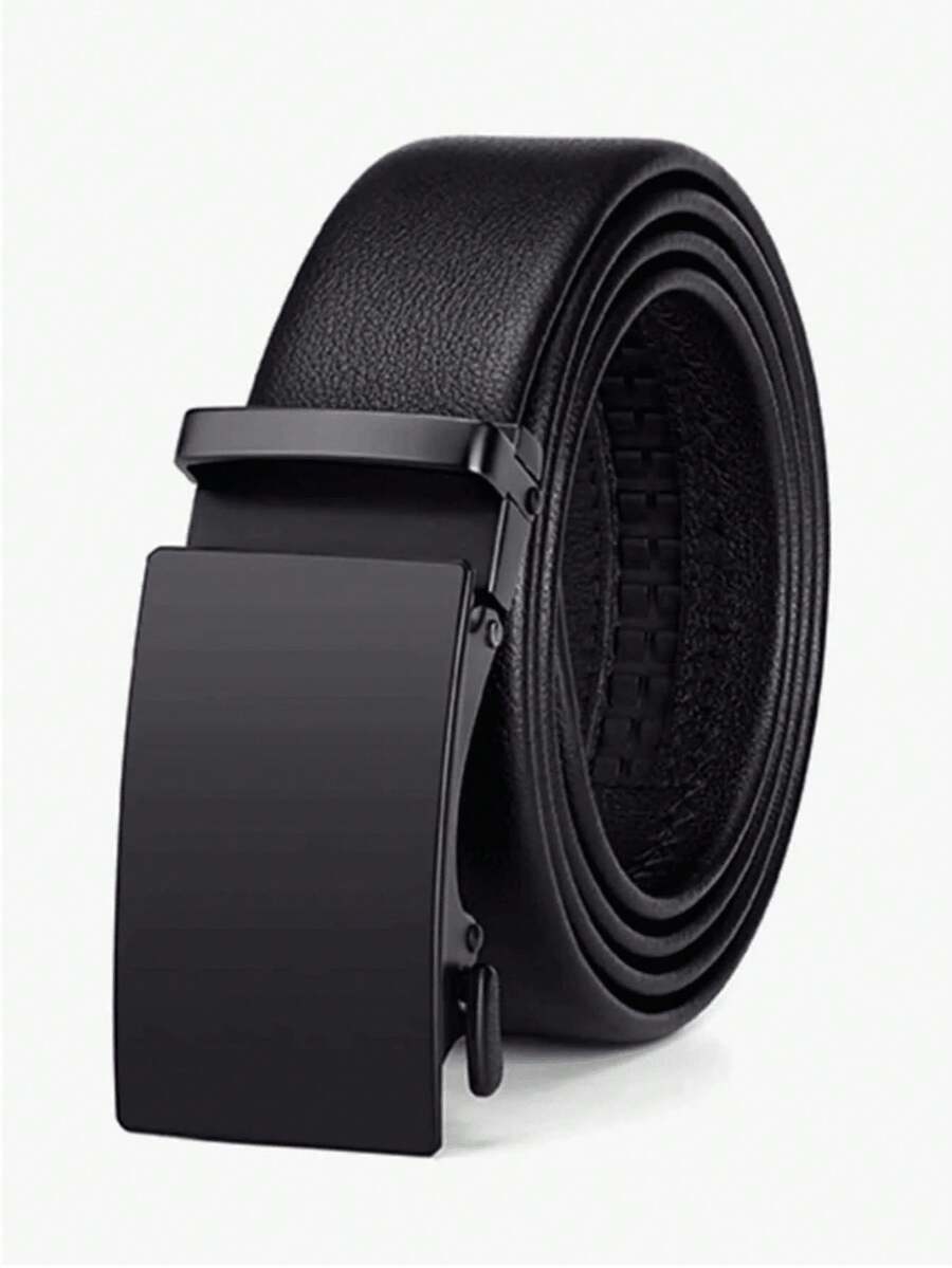 1pc Men's Belt, Business Casual Classic Fashion Waist Belt, Gift For Men - Black - View 1