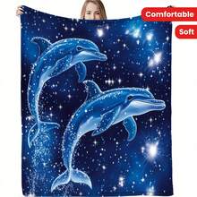 Soft And Comfortable Dolphin Blanket: Naps, Travel, And Festive Gifting - Available In 149.86cm X 99.06cm And 149.86cm X 129.54cm Sizes