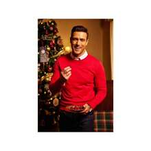 Men's Crew Neck Sweater Slim Fit Lightweight Sweatshirts Knitted Pullover For Casual Or Dressy Wear - 紅色 - 查看 3