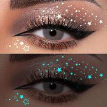 A Luminous Temporary Tattoo Sticker, Using Luminous And White Ink, Designed With A Shining Star And Eye Pattern.This Shiny, Waterproof Fake Tattoo Can Last 2 To 5 Days And Provides Effective Coverage.It Is Suitable For Use In.. - BB-lD01 - View 4