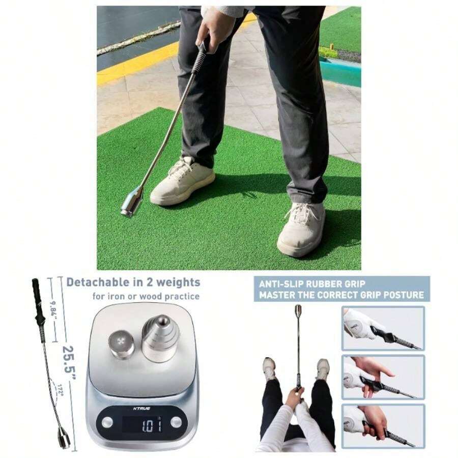 Swing Trainer Aid, Grip Trainer Warm - Swing Tempo Training - Weighted Club Indoor Practice, Right - Handed Chipping Hitting Accessories - 左撇子 - 查看 1