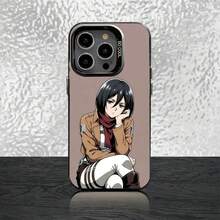 A-Attack On T-Titan Mikasa Phone Case Cover Compatible With  16,15,14,13,12,11,Pro,XS,Max,Plus,Mini,SE Black Candy Matte Shockproof Cover, Compatible With  17 Case,  17 Pro Case,  17 Pro Max Case - Z1 - View 6