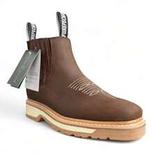 BOTINES DE TRABAJO CLASICOS PUREPECHA ULTRA COMODOS - Color caoba - Ver 6