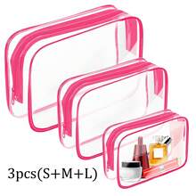 4 件套时尚简约男女通用化妆包，防水透明化妆袋，容量 1 夸脱（约 95 毫升），适合旅行携带，男女皆宜，可携带登机，可作为 1/2/3 件礼物赠送。化妆包、化妆品收纳包、化妆品收纳袋、化妆包、化妆配件、小型化妆包、化妆包、大型化妆包、圣诞礼物、化妆包、旅行、化妆包、手拿包/小手提包、化妆品收纳包、化妆刷收纳袋、迷你化妆包、大容量化妆包、圣诞礼物、化妆包、化妆包、旅行必备品 - 玫紅色 - 查看 15