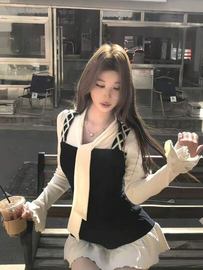 1pc Original JK Uniform Waist Lolita School Outfit, Basic Japanese School Style Cosplay Costume Suitable For Halloween, Christmas, Pure Maiden Cosplay, Photo Shoots, Parties, Role-Playing