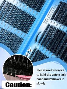 580-Piece D-Shaped, Large-Capacity Eyelash Kit; Includes 30D, 40D, 50D, 60D, 80D, And 100D Volume Lashes; For Natural-Looking Eye Makeup; 10-16mm Length, Mixed-Length, Waterproof Synthetic Mink Fiber; 3D Individual Lash Clusters; Easy To Carry, Reusable; Suitable For Daily Wear, Vacations, Everyday Makeup, Cosplay, Full Makeup Looks, And Daily Use; Eyelash Extensions, Individual Lashes, False Eyelashes.