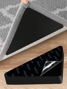 12pcs Carpet Anti-Slip Grips - Reusable Double-Sided Carpet Tape, Carpet Pad Gripper Keeps Corners Flat, Suitable For Hardwood Floors And Tiles - Multicolor - View 1