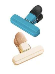 T-Type Food Sealing Clips, Potato Chip & Snack Packaging Strong Sealing Clips, Leak-Proof & Moisture-Proof, Plastic Bag Sealing Clips, & T-Type Clips, Moisture-Proof & Fresh-Keeping Sealing Clips, Food Storage Clips - Multicolor - View 25