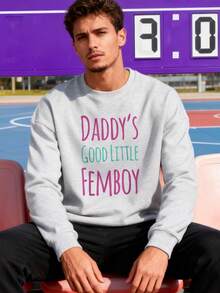 Femoby Daddy's Good Little Femboy Long-Sleeve Sweatshirt - Xám - Xem 3