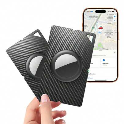 غطاء واقي من الحالة الصلبة من البولي كربونات لبطاقة Apple AirTag، حامل بطاقة مضاد للفقدان، حافظة محمية ل- AirTag 2 قابلة للتثبيت على سلسلة المفاتيح