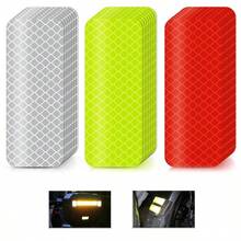 Cinta Reflejante Profesional, 36 Piezas Calcomanias para Autos, Alta Visibilidad, Impermeable, Amplio ngulo de Reflexin, para Camin, Coches, Motos, Bicicletas, Casco, Etc. 3*8cm, Rojo+Verde+Blanco - rojo, verde, blanco - Ver 2