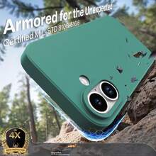 液态硅胶手机壳适用于 A06 A16 A26 A36 A56 A15 A35 A55 适用于 Galaxy S25 Ultra 适用于 13 16 Pro Max 11 - 墨綠色 - 查看 4