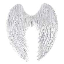 Whitefeather Angel Wings Costume Accessories - Realistic Wings For Adults, Lightweight Adjustable Fairy Wings For Halloween{"Color_name":"Silver","Size_name":"1.8ft"} - 銀 - 查看 1