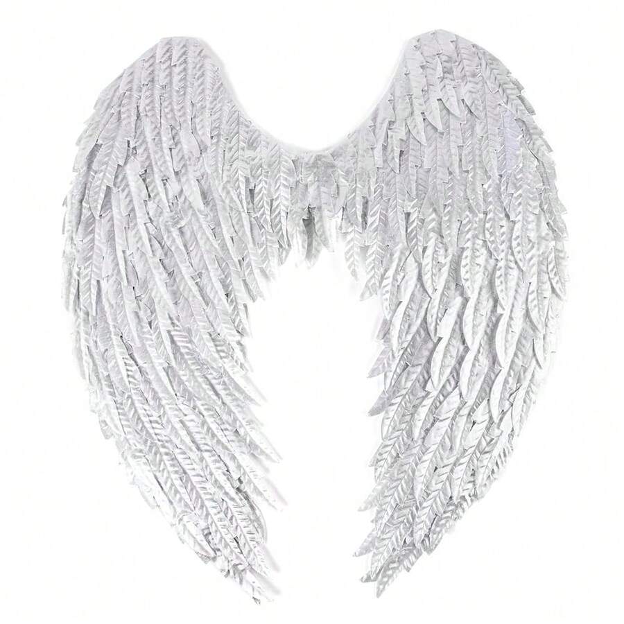 Whitefeather Angel Wings Costume Accessories - Realistic Wings For Adults, Lightweight Adjustable Fairy Wings For Halloween{"Color_name":"Silver","Size_name":"1.8ft"} - 銀 - 查看 1