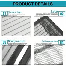 - Cortina de puerta anti - mosquitos, Mosquitera Magntica para Puertas, Anti Insectos Moscas y Mosquitos con Cinta de Botn de Nylon Adhesiva, Sala de Estar, Balcn, Puerta100cmx 210cm, Negro - 100cm x 210cm + Negro - Ver 4