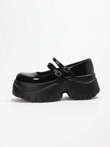Dicksohlige Mary Jane Schuhe für Damen, neue weiche Plateau-Schuhe, vielseitige Oxford-Stil Loafer